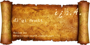 Ági Anett névjegykártya